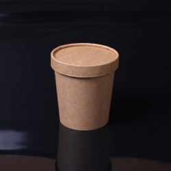 Pote Kraft 769 ml (26 oz) tipo A con Tapa Kraft